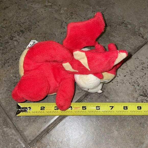 NeoPets 2002 Red Scorchio Winged Dragon Plush Stuffed Animal Toy 7" Vintage - Picture 7 of 12